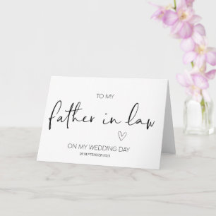 Für den neuen Vater im Gesetz Hochzeit danke von d Karte