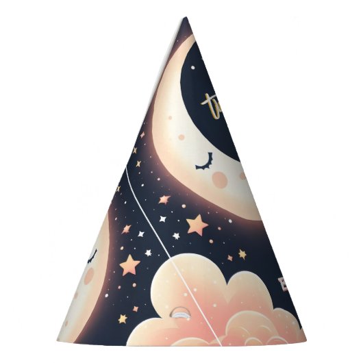 Für den Niedlichen Nachthimmel zwei zum zweiten Ge Partyhütchen (Links)