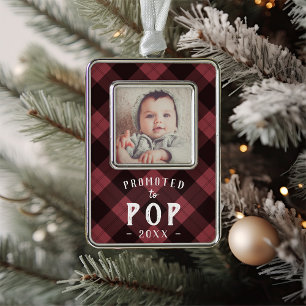 Für den Pop gefördert Foto Grandpa Rahmen-Ornament Silber