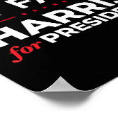 Für den Präsidenten 2024, Kamala Harris 3 Poster (Ecke)