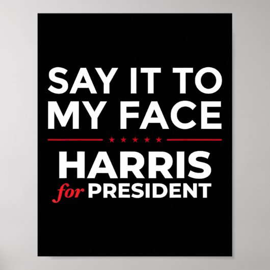 Für den Präsidenten 2024, Kamala Harris 3 Poster (Vorne)