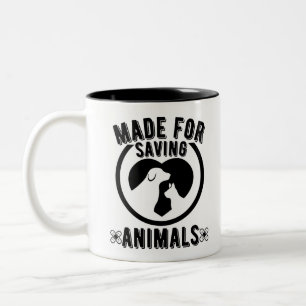 Für den Rett von Tieren Tierarzt Zweifarbige Tasse