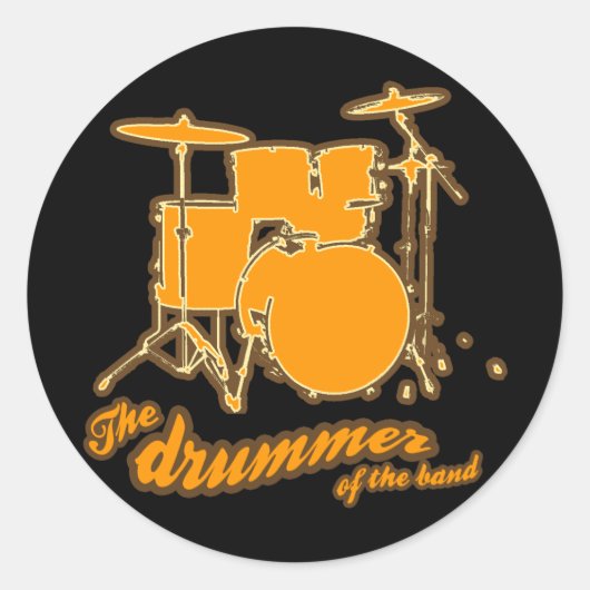Für den Schlagzeuger Runder Aufkleber (Vorderseite)
