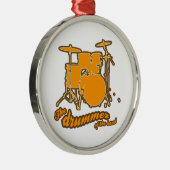 Für den Schlagzeuger Silbernes Ornament (Rechts)