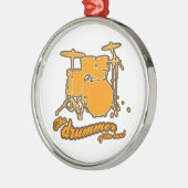 Für den Schlagzeuger Silbernes Ornament (Links)