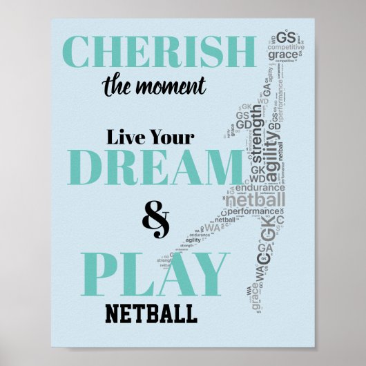 Für den Spieler Motivierend Netball-Angebot Poster (Vorne)