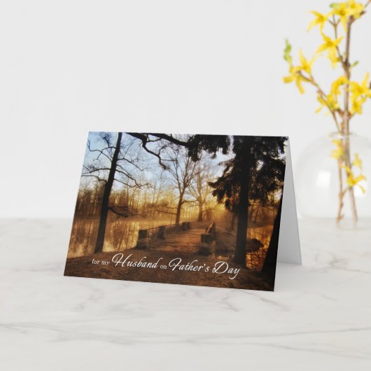 für den "Sunrise Lake Nature Theme Vathers Day" Karte (Gelbe Blume)