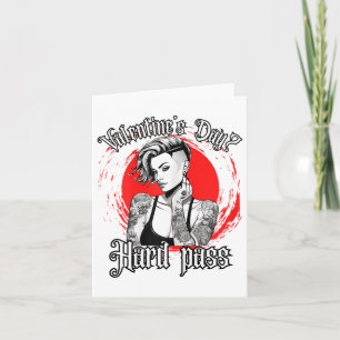 Für den Valentinstag Tattooischer Single Weibliche Karte