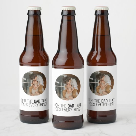 Für den Vater, der alles repariert" Bierflaschenetikett (Flaschen)