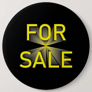 für den Verkauf gelb schwarz Button