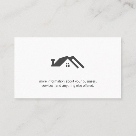 Für den Verkauf von Immobilien-Anwesen Visitenkarte (Rückseite)