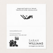 Für den Verkauf von Immobilien-Anwesen Visitenkarten (Außenseite Aufgefaltet)