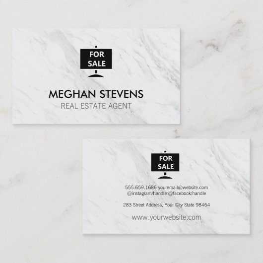 Für den Verkauf von Real Anwesen Agent Terminkarte (Vorne/Hinten)