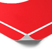 FÜR DEN VERKAUF: weißes rot Poster (Ecke)