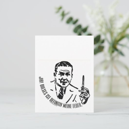 Für deutsche Verfasser Postkarte (Stehend Vorderseite)