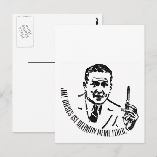 Für deutsche Verfasser Postkarte (Vorne/Hinten)