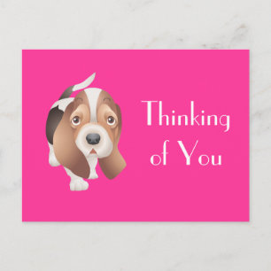 Für Dich Basset Hound Welpe Hund Postkarte