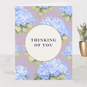 Für Dich Card Blaue Hortensien-Blumenstrauß Karte