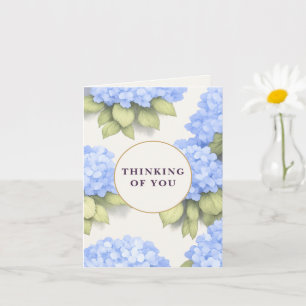Für Dich Card Blaue Hortensien-Blumensträuße Karte