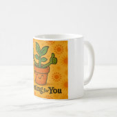 Für dich Daumen drücken Kaffeetasse (VorderseiteRechts)