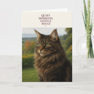 Für Dich gedachte Katzenkarte Sanfte Anteilnahme Feiertagskarte