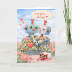 Für dich, immer – Robot Liebe  Feiertagskarte