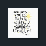 Für dich ist dieser Tag Geboren Leinwanddruck<br><div class="desc">Diese elegante Leinwand erinnert uns an die wahre Bedeutung von Weihnachten.</div>