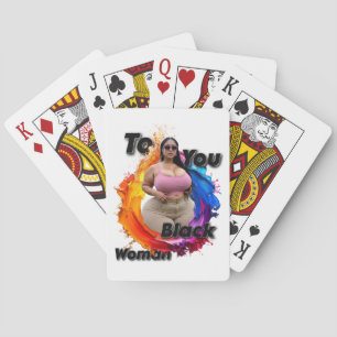 Für Dich schwarze Frau Spielkarten