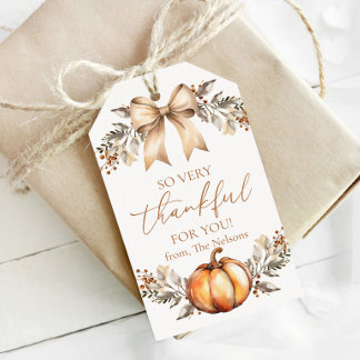 Für Dich sehr dankbar Herbst-Geschenkanhänger Geschenkanhänger