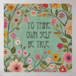 Für dich selbst ist wahres Plakat - Aquamarin und