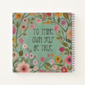 Für dich selbst sei ein echtes Blumenbuch - Aquama Notizblock (Rückseite)