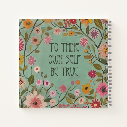 Für dich selbst sei ein echtes Blumenbuch - Aquama Notizblock (Rückseite)