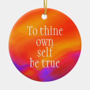 Für dich selbst sei wahrer Untersetzer von Jo Imag Keramik Ornament