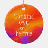 Für dich selbst sei wahrer Untersetzer von Jo Imag Keramik Ornament (Hinten)