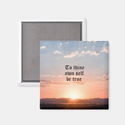 Für dich selbst wahr sein magnet (Vorderseite/Rückseite)