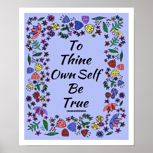 Für dich selbst wahr sein poster (Vorne)