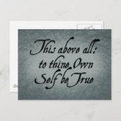 Für dich selbst wahr sein postkarte (Vorne/Hinten)