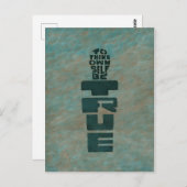 Für dich selbst wahr sein postkarte (Vorne/Hinten)