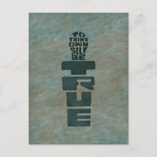 Für dich selbst wahr sein postkarte (Vorderseite)