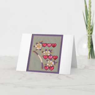 Für dich von mir: Schönes florales Herzdesign Feiertagskarte