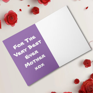 "Für die allerbeste Mutter" Mauve Mother Day Karte