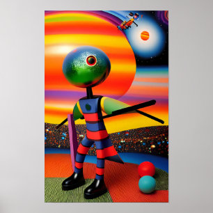 Für die Balls zum Sturz des Surrealismus gewartet Poster