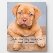 Für die beste Hunde-Mama je benutzerdefiniertes Fo Fotoplatte (Vorderseite)