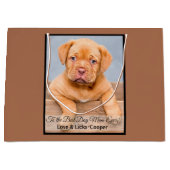 Für die beste Hunde-Mama je benutzerdefiniertes Fo Große Geschenktüte (Vorderseite)