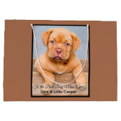 Für die beste Hunde-Mama je benutzerdefiniertes Fo Große Geschenktüte (Rückseite)