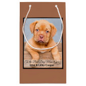Für die beste Hunde-Mama je benutzerdefiniertes Fo Kleine Geschenktüte (Rückseite)