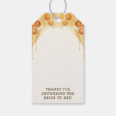 Für die Biene Honigwaben Wasserfarbe Junggesellinn Geschenkanhänger (Rückseite)