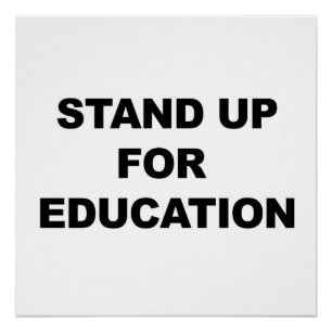 FÜR DIE BILDUNG EINSETZEN POSTER