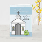 für die Birthday School Lehrer's Kapelle Blue Karte (Gelbe Blume)