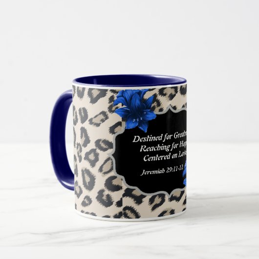 Für die Blumendruckblüte bei Tieren bestimmt Tasse (Vorderseite Links)